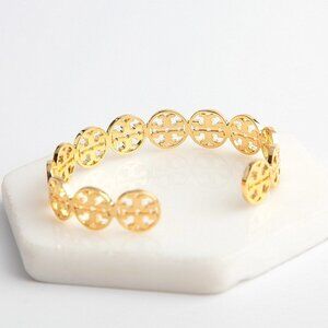 Tory Burch Gold Tone Miller Cuff Bracelet